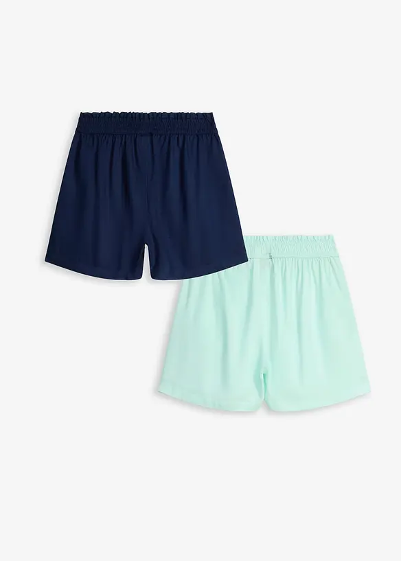 Dra p&aring;-shorts i mjuk viskos (2-pack), bonprix