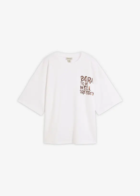 T-shirt i oversizemodell av ekologisk bomull, bonprix