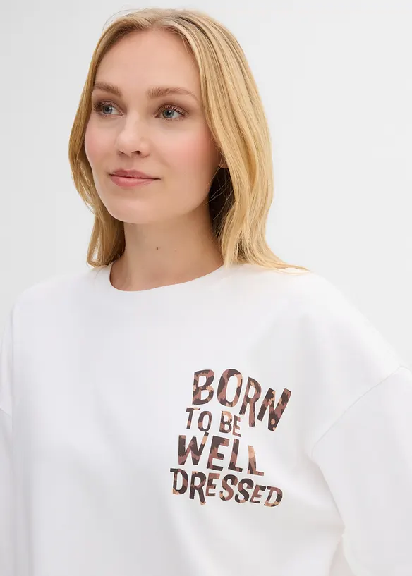 T-shirt i oversizemodell av ekologisk bomull, bonprix
