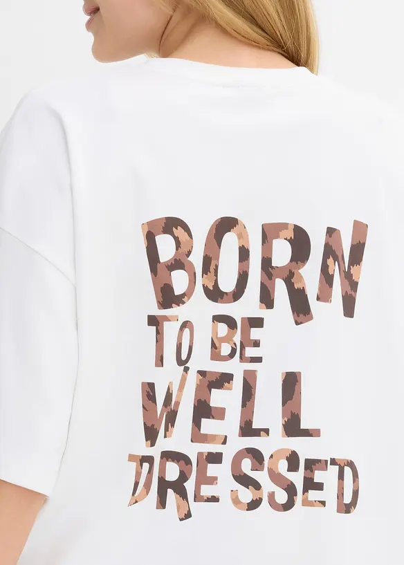 T-shirt i oversizemodell av ekologisk bomull, bonprix