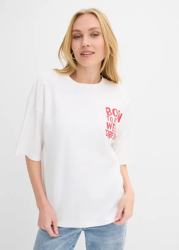 Oversizetopp av ekologisk bomull, bonprix