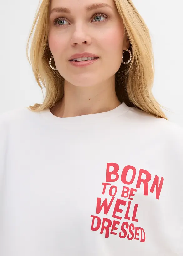 Oversizetopp av ekologisk bomull, bonprix