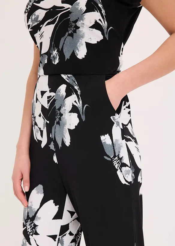 Jumpsuit med palmm&ouml;nster, bonprix