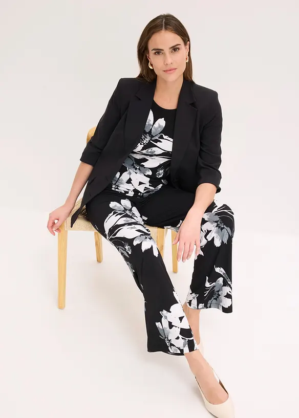 Jumpsuit med palmm&ouml;nster, bonprix