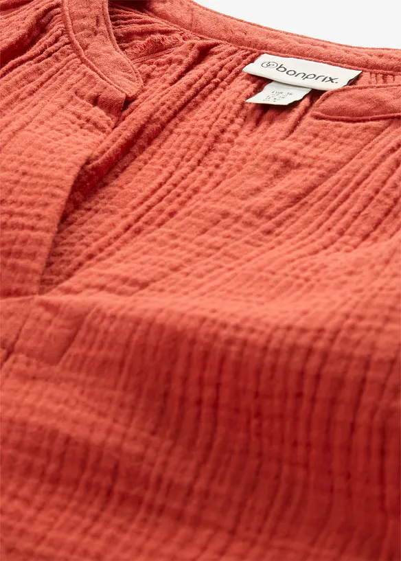 Muslinblus i oversizemodell av bomull, bonprix