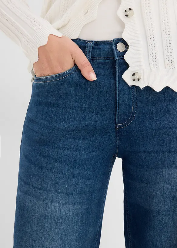 Extra mjuka jeansculotter, bonprix