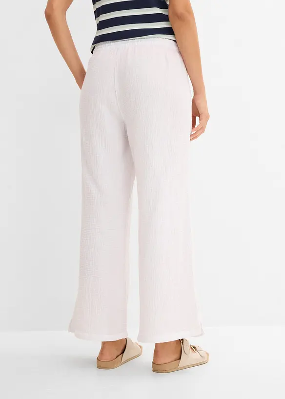 Palazzobyxa i luftig muslin, bonprix