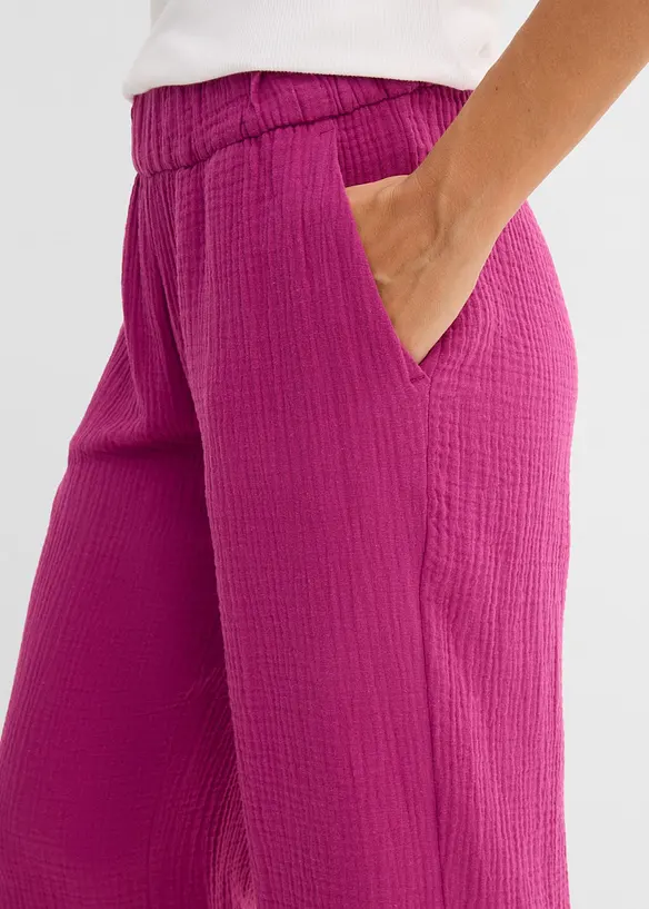 Marlenebyxa i bomullsmuslin, bonprix