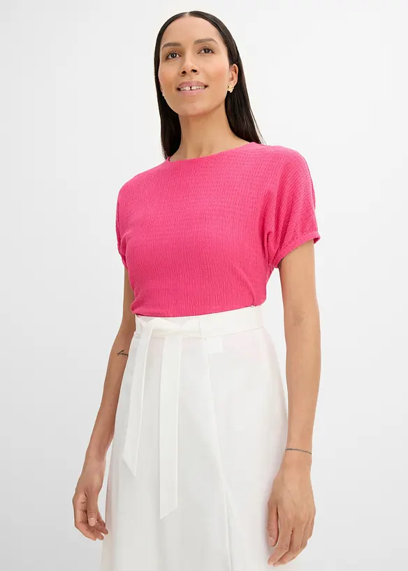 T-shirt i material med struktur, bonprix
