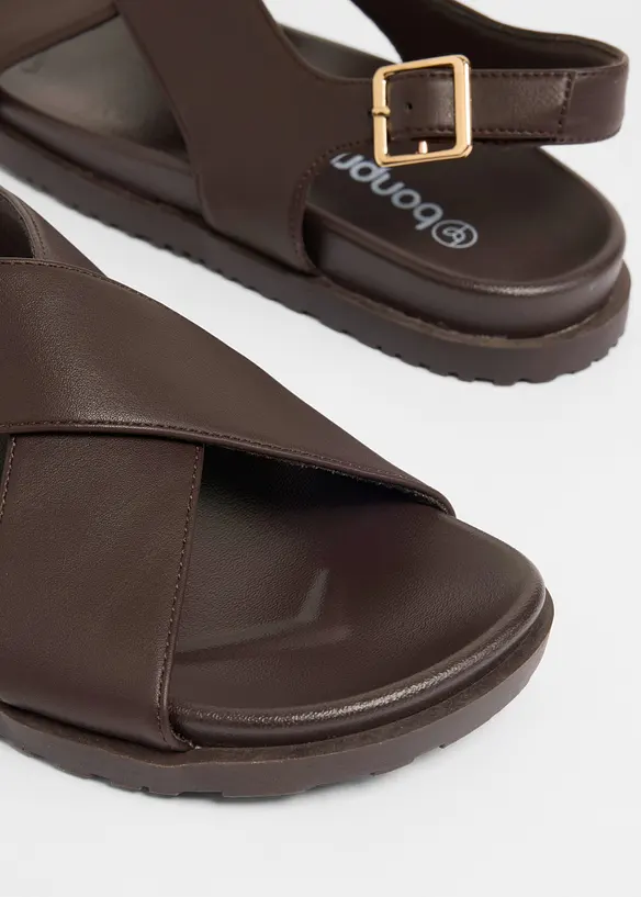 Sandal med bekv&auml;m fotb&auml;dd, bonprix