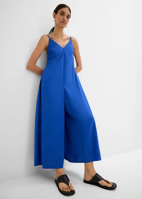 Jumpsuit i viskosmix med justerbara axelband, bonprix