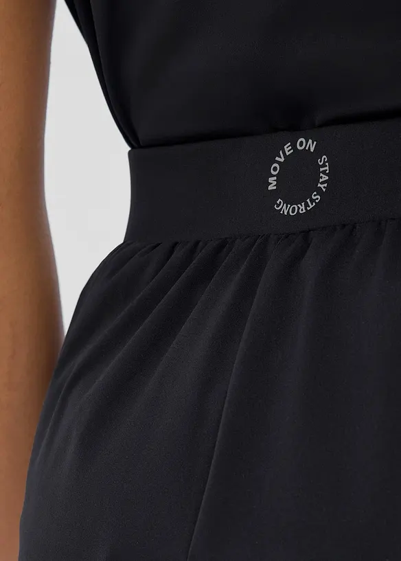 Ultratunna, snabbtorkande sportculotter med dekorativa veck, bonprix