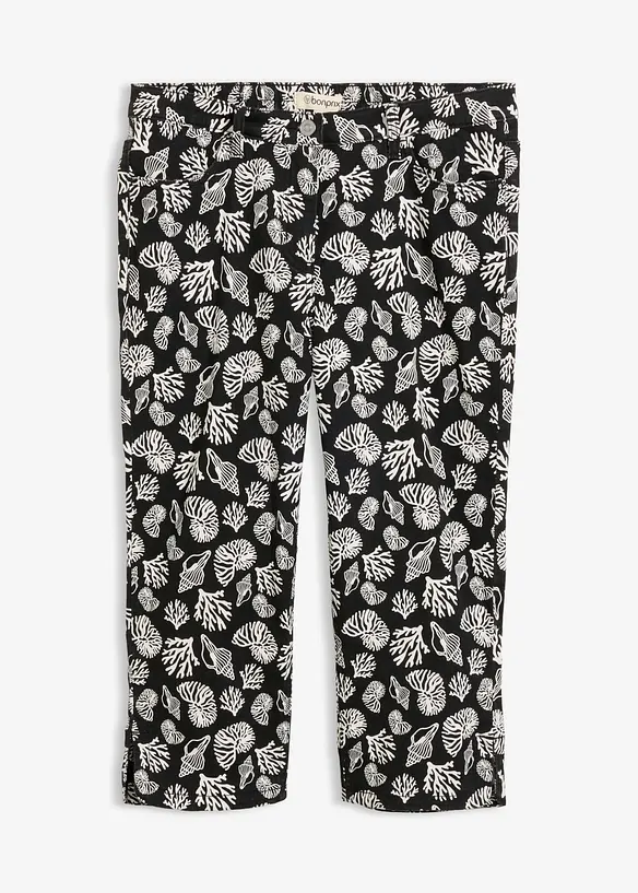 Capribyxa av bomullsstretch, bonprix