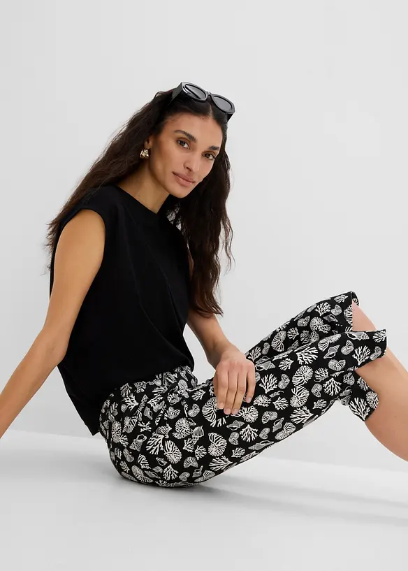 Capribyxa av bomullsstretch, bonprix
