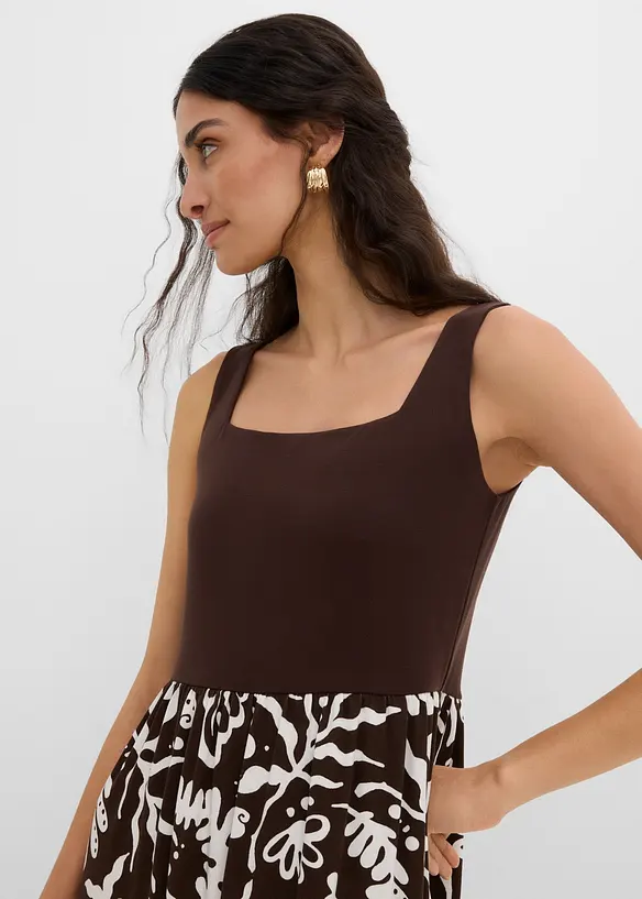 Jerseykl&auml;nning av viskosmix, bonprix