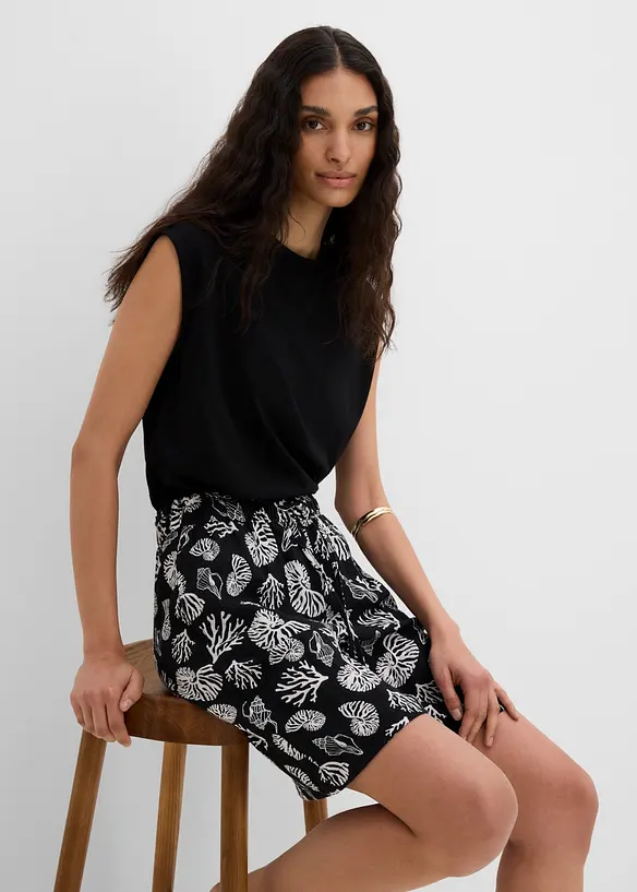 Dra p&aring;-shorts i viskosmix, bonprix