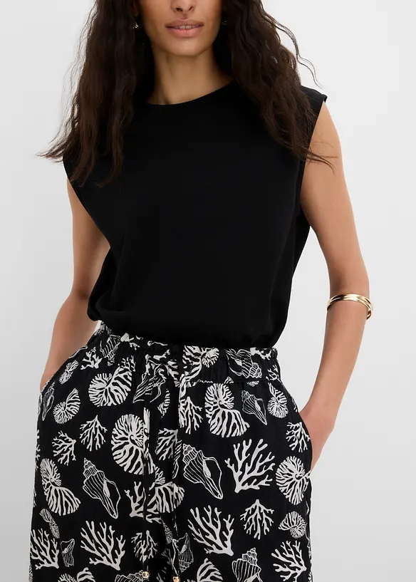 Dra p&aring;-shorts i viskosmix, bonprix