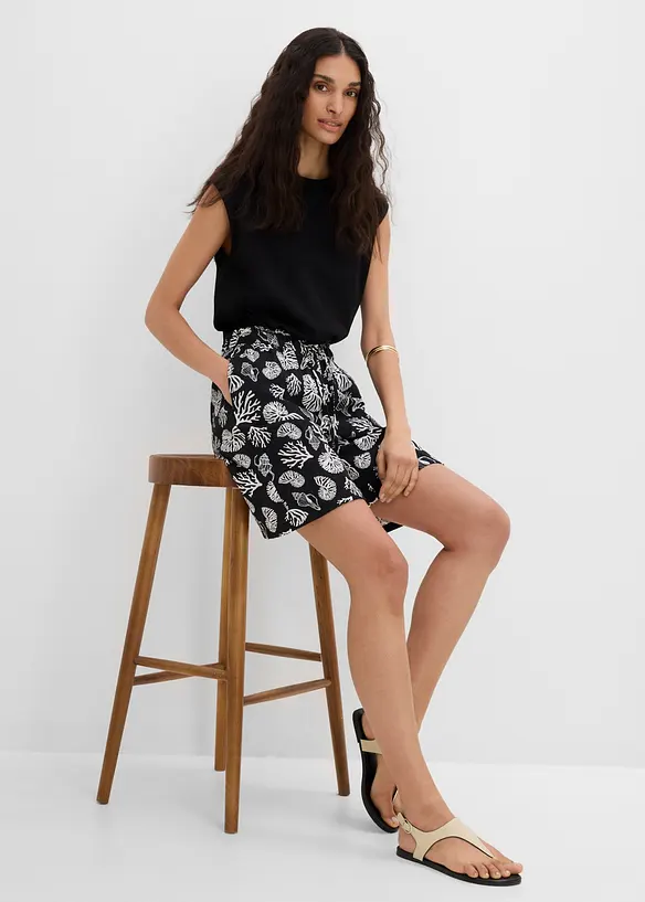 Dra p&aring;-shorts i viskosmix, bonprix