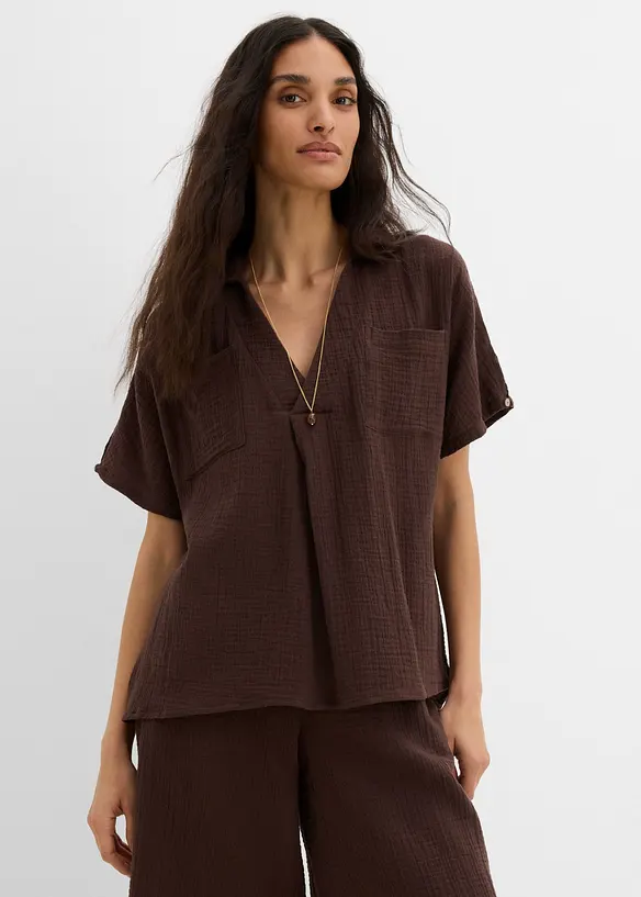 Blustunika av mjuk muslin, bonprix