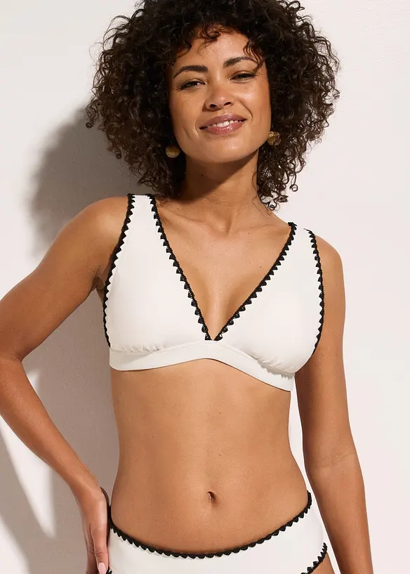 Bikini&ouml;verdel med broderi, bonprix