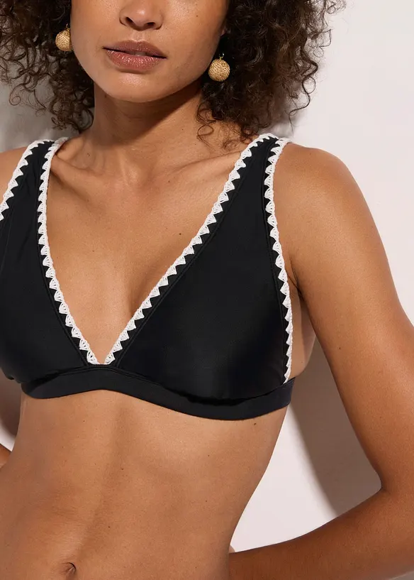 Bikini&ouml;verdel med broderi, bonprix