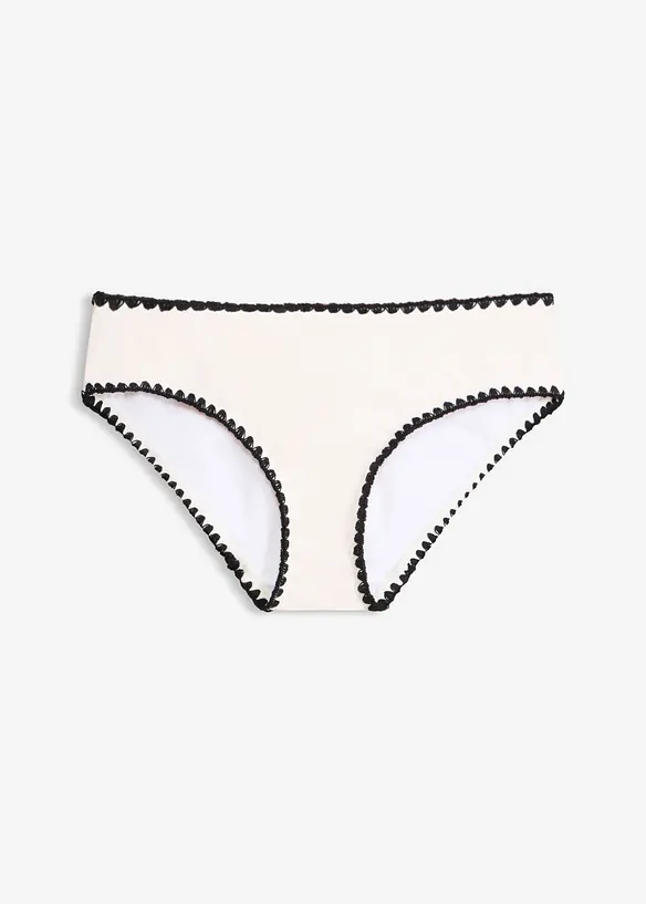 Bikinibyxa med broderi, bonprix
