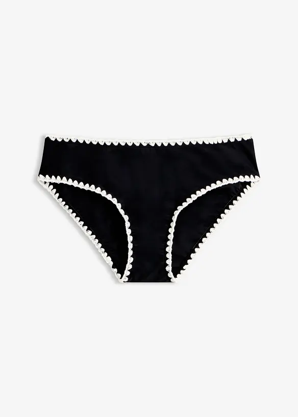 Bikinibyxa med broderi, bonprix