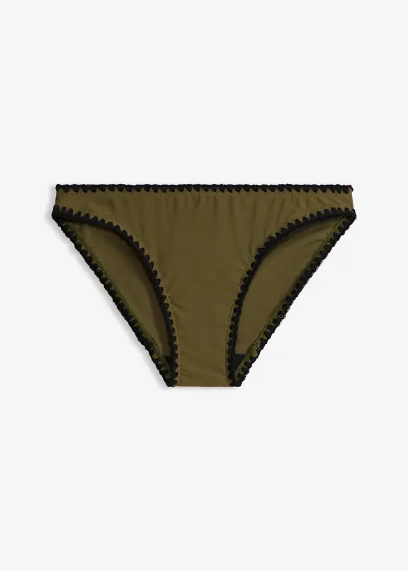 Bikinibyxa med broderi, bonprix