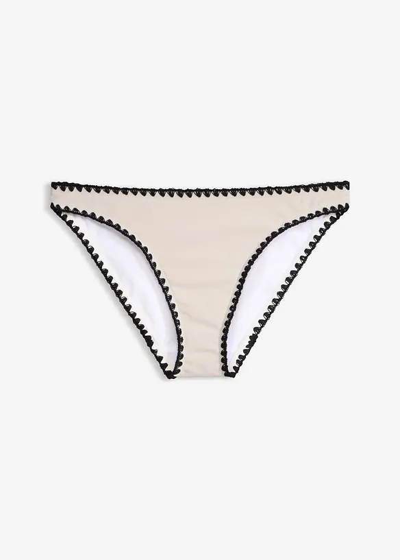 Bikinibyxa med broderi, bonprix