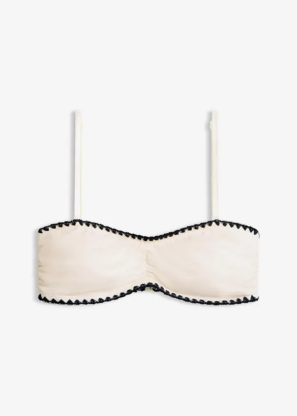 Bikini&ouml;verdel i band&aring;stil med broderi, bonprix