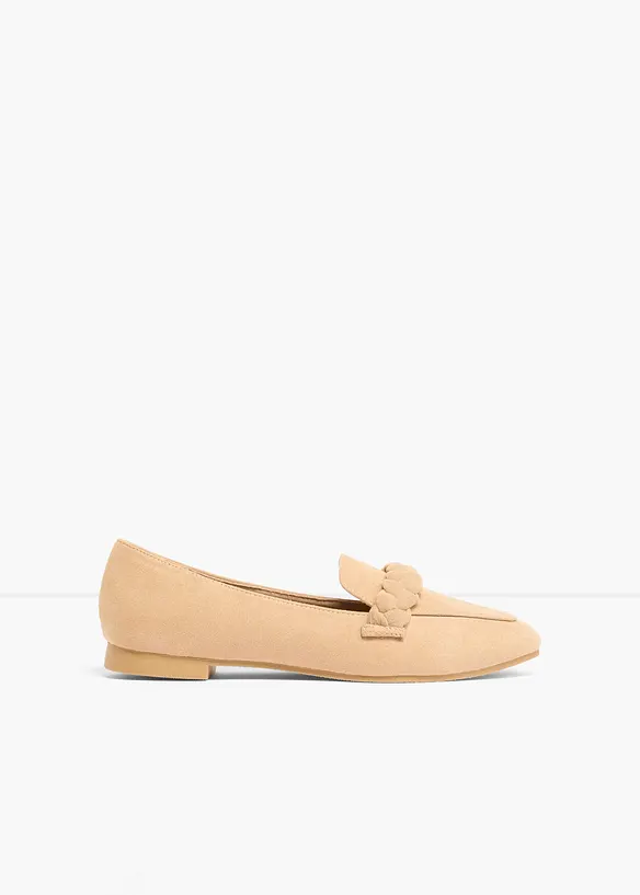 Loafers med fl&auml;tade remmar, bonprix