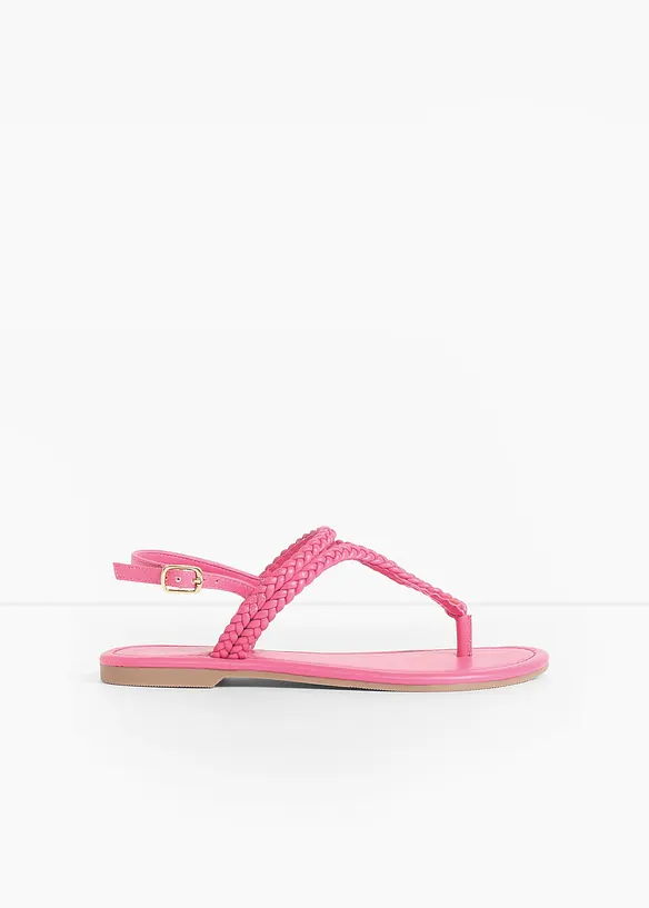Flip flop-sandal med fl&auml;tade detaljer, bonprix