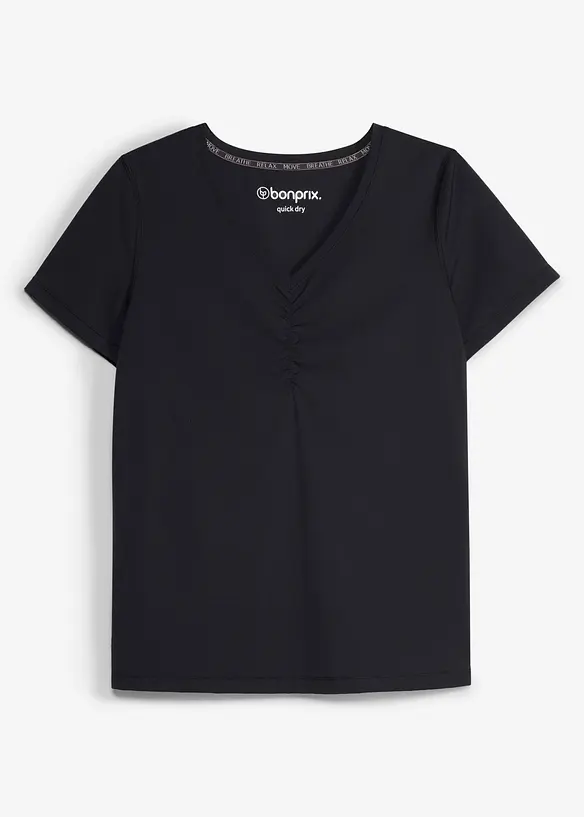 Ultratunn sporttopp med rynk i snabbtorkande material, bonprix