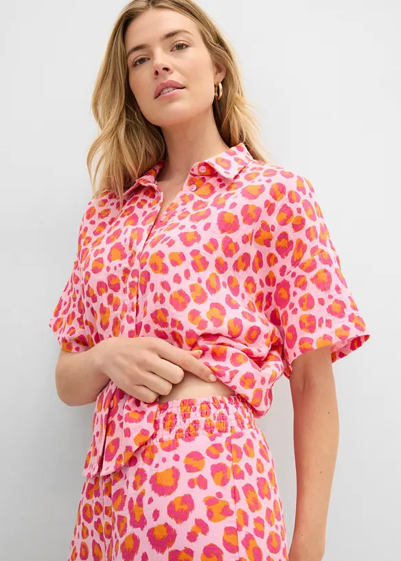 Dra p&aring;-byxa av luftig muslin, bonprix