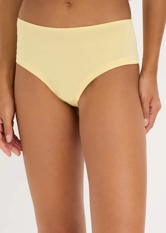 Hipstertrosa med mjuk bomull och spetsb&aring;rd (4-pack), bonprix