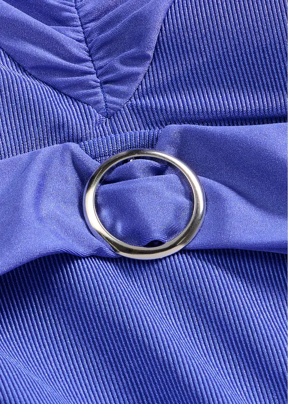 Baddr&auml;kt av glansigt ribbat material, bonprix