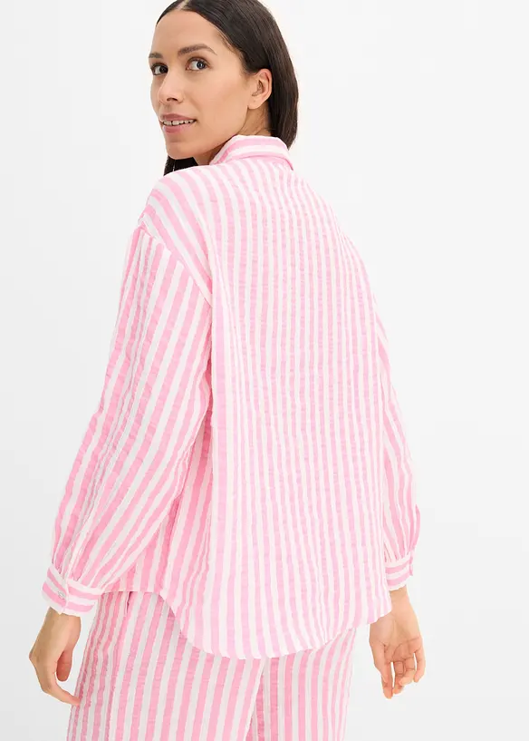 Skjortblus i bomullsmuslin, bonprix
