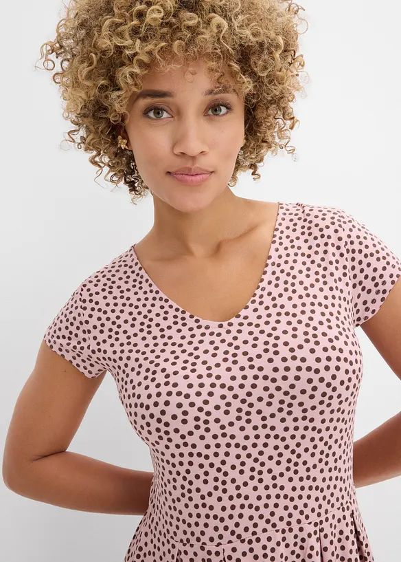 Jerseykl&auml;nning av viskosmix, bonprix