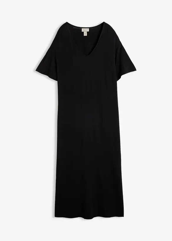 Jerseykl&auml;nning i viskosmix, bonprix