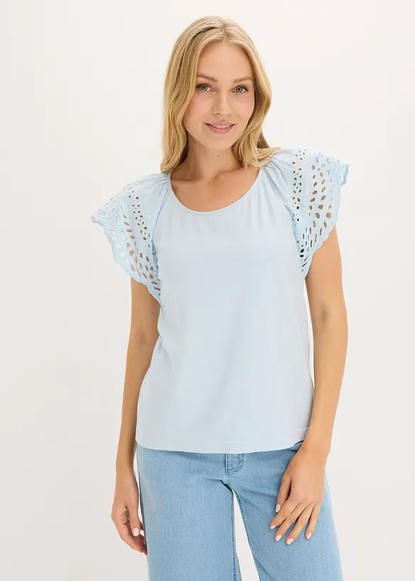 Topp i bomullsmix, bonprix