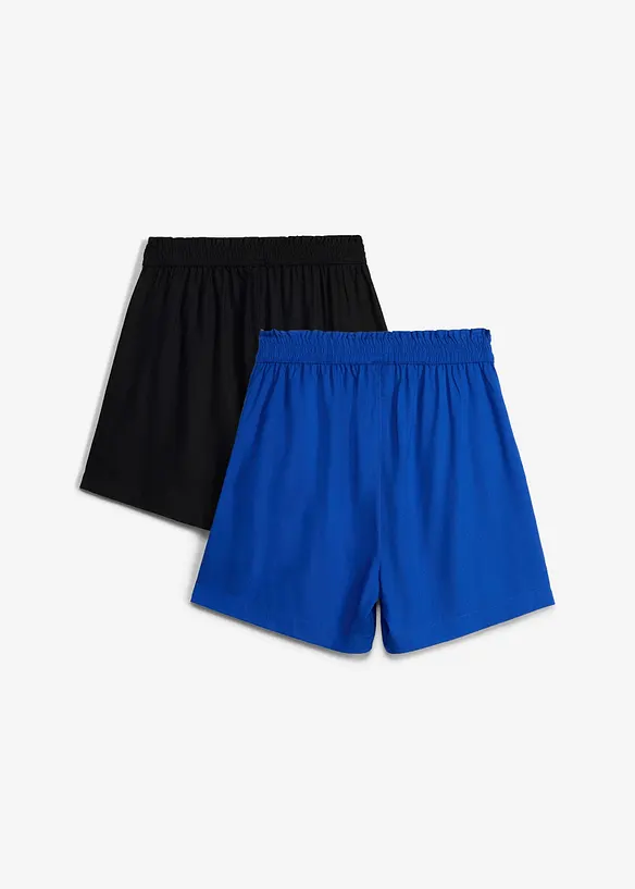 Dra p&aring;-shorts i mjuk viskos (2-pack), bonprix