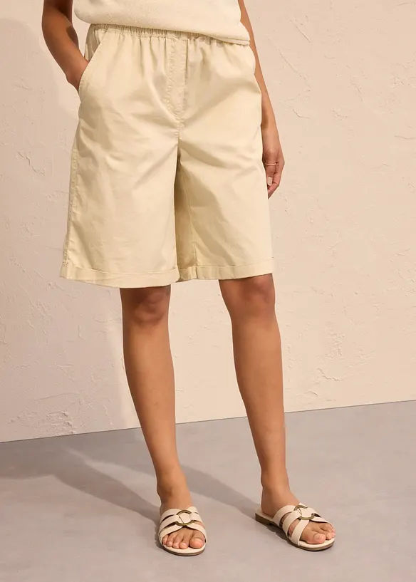 Papertouch-shorts av bomull, bonprix