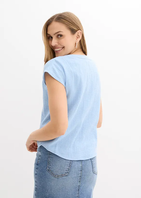 Blustopp i bomullsmuslin, bonprix