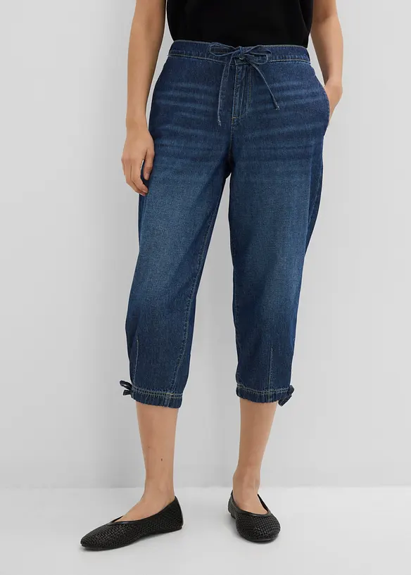 Barrel Jeans Mid Waist, cropped, bonprix