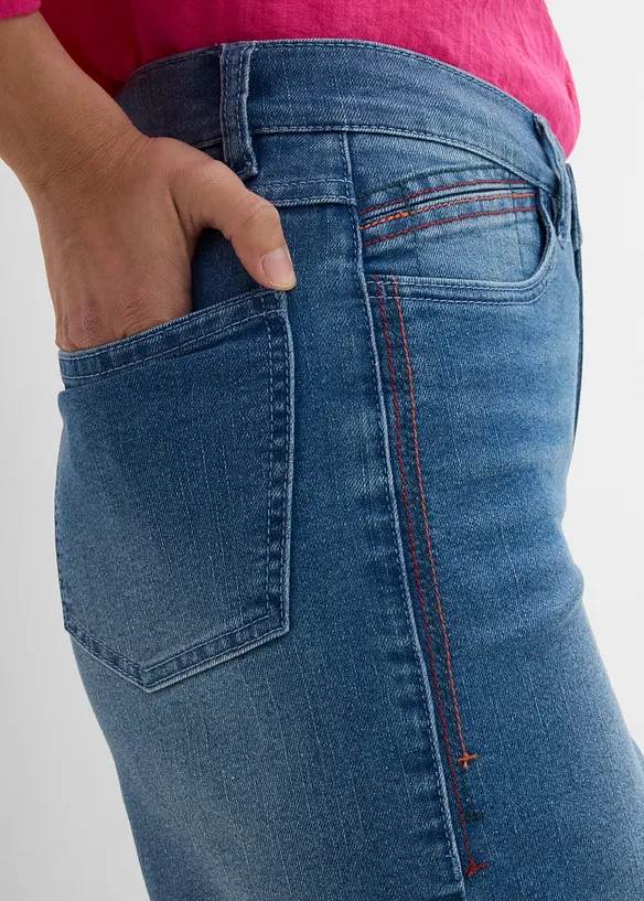 Jeansshorts Mid Waist, bonprix