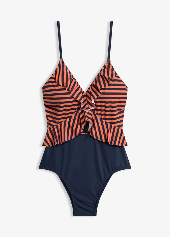 Baddr&auml;kt med cut-out och volang, bonprix