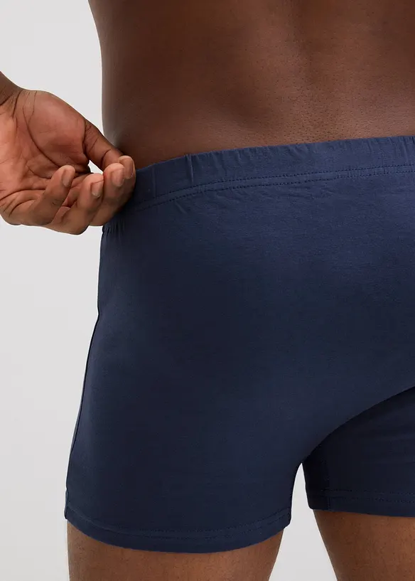 Ledigt skurna jerseyboxershorts i bomull (3-pack), bonprix