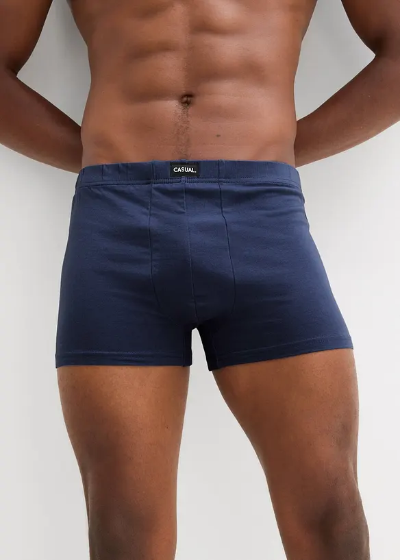 Ledigt skurna jerseyboxershorts i bomull (3-pack), bonprix