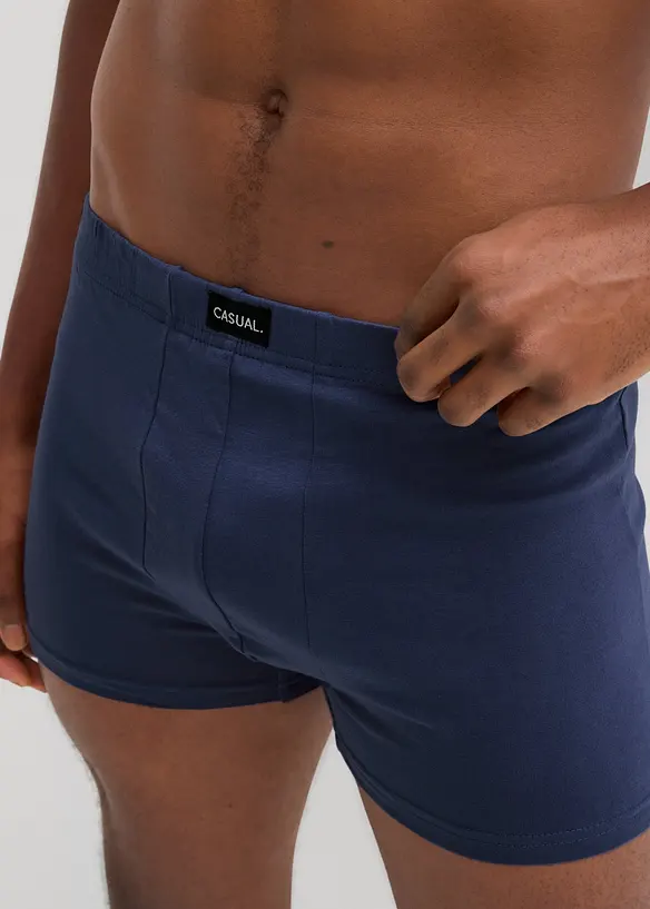 Ledigt skurna jerseyboxershorts i bomull (3-pack), bonprix