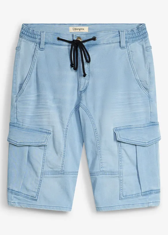 Jeansshorts i trik&aring;, Regular Fit, bonprix